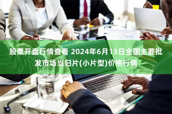 股票开盘行情查看 2024年6月13日全国主要批发市场当归片